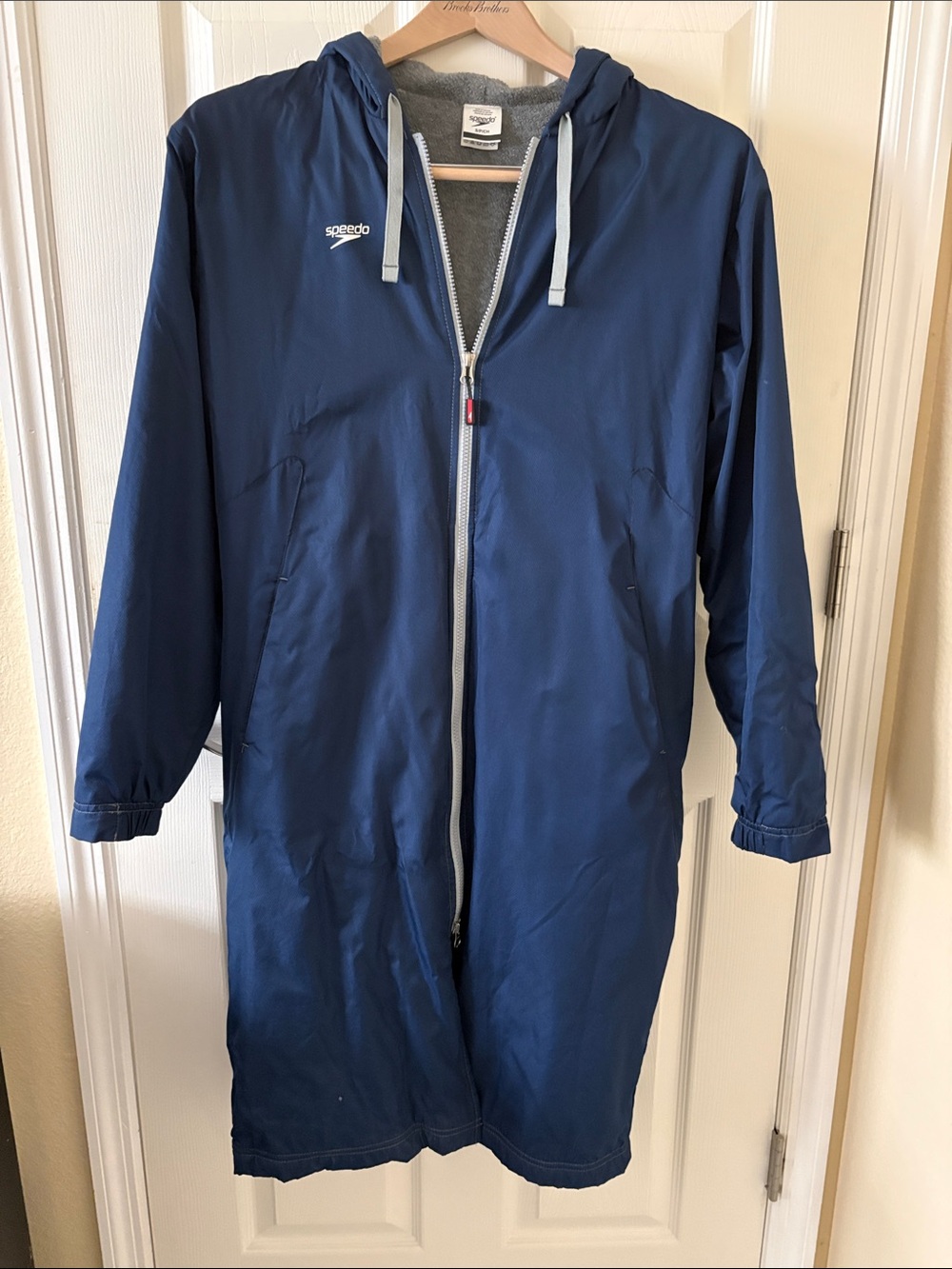 Speedo Navy Hooded Long Swim Parka